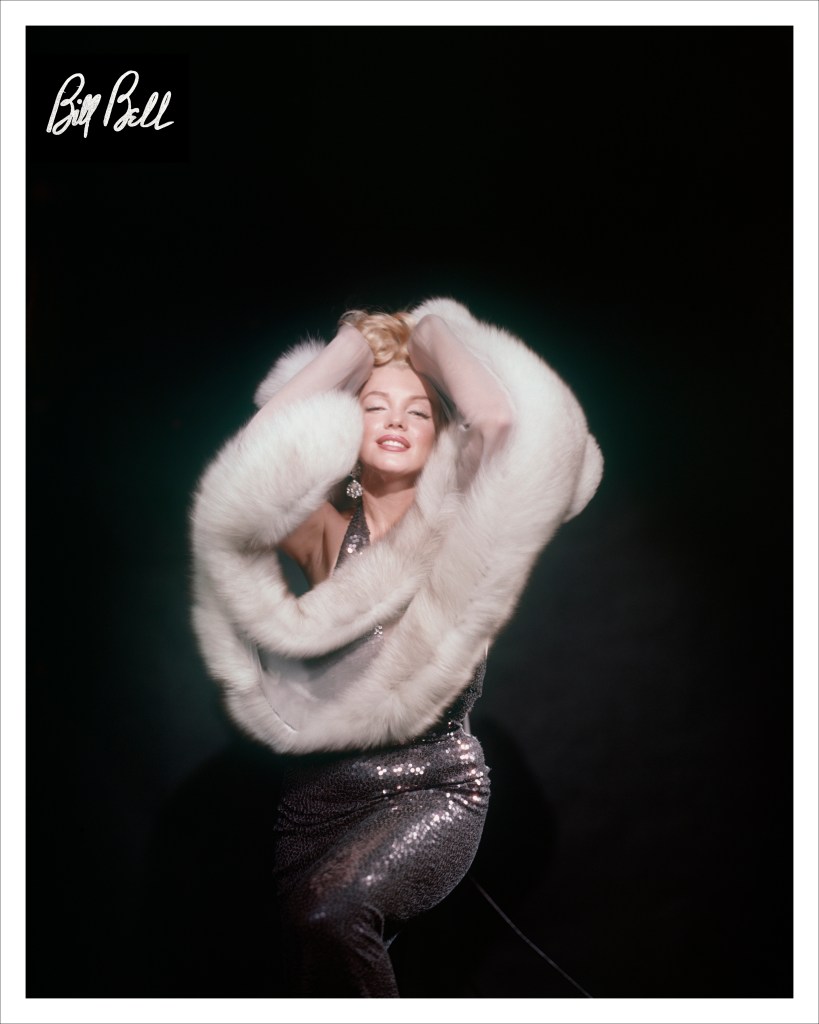 Monroe wearing a film costume in a magazine cover like shot